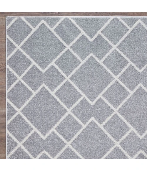 Loomaknoti Kissandrah Bleyana Gray/Cream EKI004 4 ft. X 6 ft. Rectangle Rug