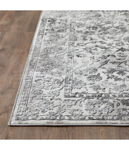 Loomaknoti Aysal Alazah Cream/Gray EAY001 4 ft. X 6 ft. Rectangle Rug