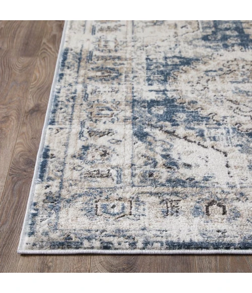 Loomaknoti Kehleigh Auborn Blue/Cream EK011 2 ft. X 3 ft. Rectangle Rug