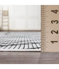 Loomaknoti Breyleigh Charske Cream/Gray EB002 5 ft. 3 in. X 7 ft. 3 in. Rectangle Rug
