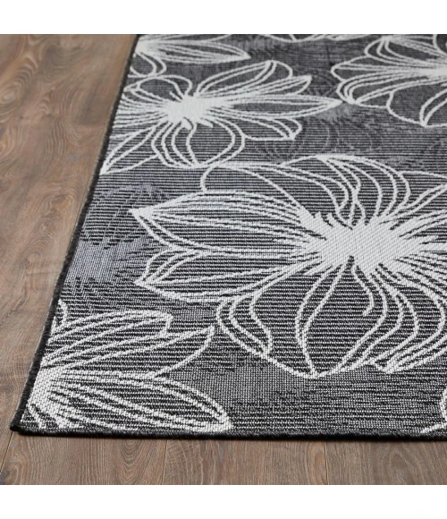 Loomaknoti Breyleigh Cerimia Gray/Cream EB007 6 ft. 7 in. X 9 ft. 2 in. Rectangle Rug