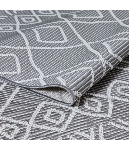 Loomaknoti Breyleigh Calvyn Gray/Cream EB004 3 ft. X 5 ft. Rectangle Rug