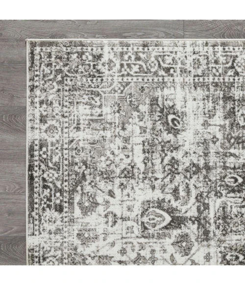 Loomaknoti Rhane Allory Gray/Cream ER014 9 ft. 10 in. X 12 ft. 10 in. Rectangle Rug