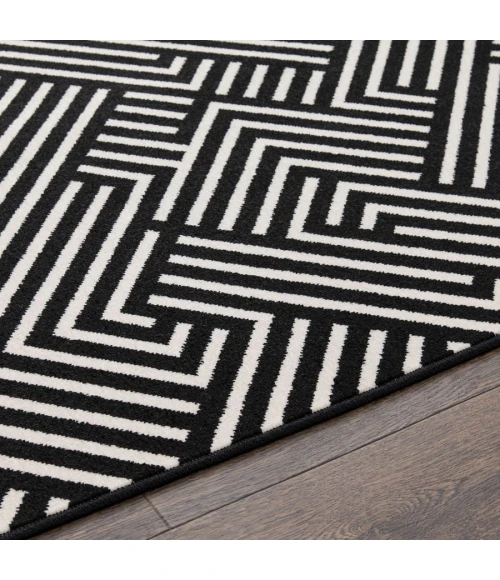 Loomaknoti Tecopa Trenten Black/White ETR12BLW20 3 ft. 3” X 5 ft. 3” Rectangle Rug
