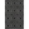 Loomaknoti Tecopa Kaharie Black/White 2349OS47EC 4 ft. X 6 ft. Rectangle Rug