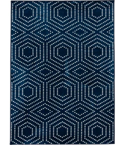 Loomaknoti Tecopa Kaharie Blue/White ETR21BWH55 5 ft. X 7 ft. 3 in. Rectangle Rug