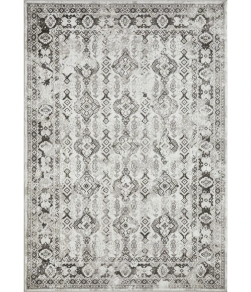 Loomaknoti Rhane Almurz Gray/Cream ER013 5 ft. 3” X 7 ft. 3” Rectangle Rug