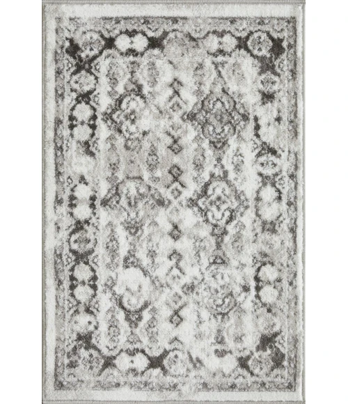 Loomaknoti Rhane Almurz Gray/Cream ER013 2 ft.  X 3 ft.  Rectangle Rug