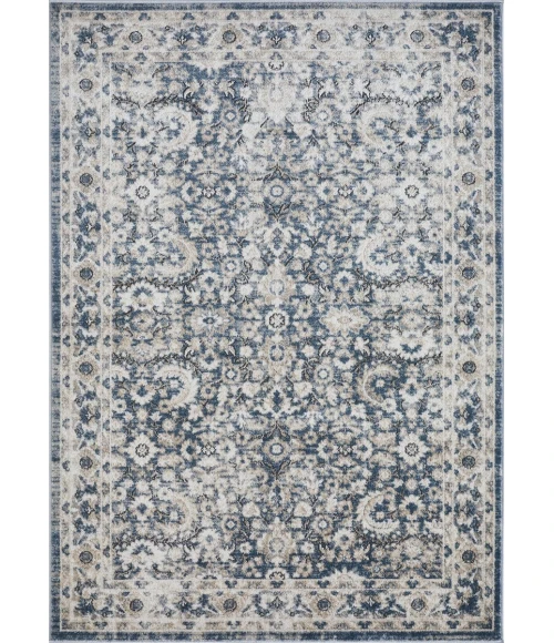 Loomaknoti Kehleigh Otindas Blue/Cream EK010 5 ft. 3 in. X 7 ft. 3 in. Rectangle Rug