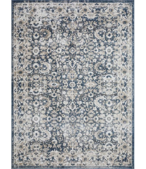 Loomaknoti Kehleigh Otindas Blue/Cream EK010 7 ft. 10 in. X 9 ft. 10 in. Rectangle Rug