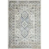 Loomaknoti Kehleigh Awester Cream/Blue EK018 4 ft. X 6 ft. Rectangle Rug