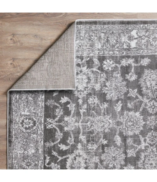 Loomaknoti Rhane Vaild Gray/Cream ER006 6 ft. 7 in. X 9 ft. 2 in. Rectangle Rug