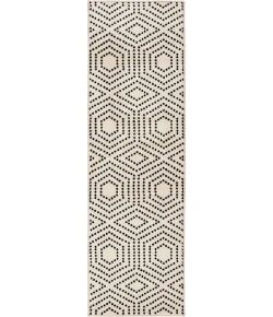 Loomaknoti Tecopa Kaharie White/Black ETR21WBK12 2 ft. 3 in. X 7 ft. 6 in. Rectangle Rug