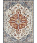 Loomaknoti Alsbrooke Kapirah Cream/Blue EA008 4 ft. X 6 ft. Rectangle Rug