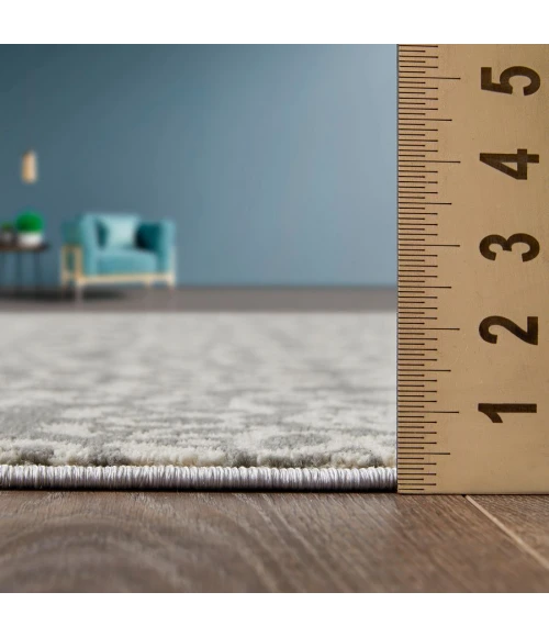 Loomaknoti Celena Alizia Cream/Blue EC002 9 ft. 10 in. X 12 ft. 10 in. Rectangle Rug
