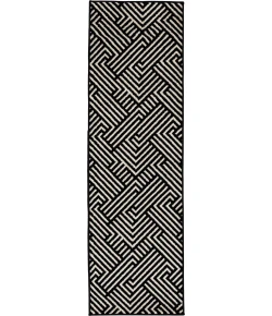 Loomaknoti Tecopa Trenten Black/White ETR12BLW12 2 ft. X 6 ft. 7 in. Rectangle Rug