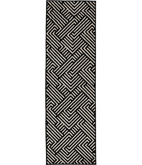 Loomaknoti Tecopa Trenten Black/White ETR12BLW12 2 ft.  X 6 ft. 7” Rectangle Rug