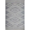 Loomaknoti Kissandrah Bayrend Gray/Cream EKI005 3 ft. 3 in. X 5 ft. 3 in. Rectangle Rug
