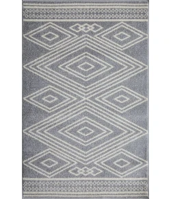 Loomaknoti Kissandrah Bayrend Gray/Cream EKI005 3 ft. 3 in. X 5 ft. 3 in. Rectangle Rug