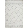 Loomaknoti Kissandrah Bennita Cream/Gray EKI006 3 ft. 3 in. X 5 ft. 3 in. Rectangle Rug