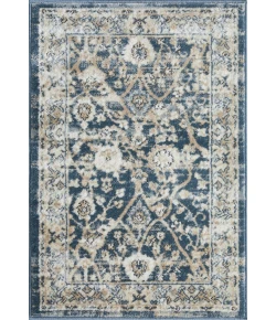 Loomaknoti Kehleigh Oviel Blue/Cream EK013 2 ft. X 3 ft. Rectangle Rug