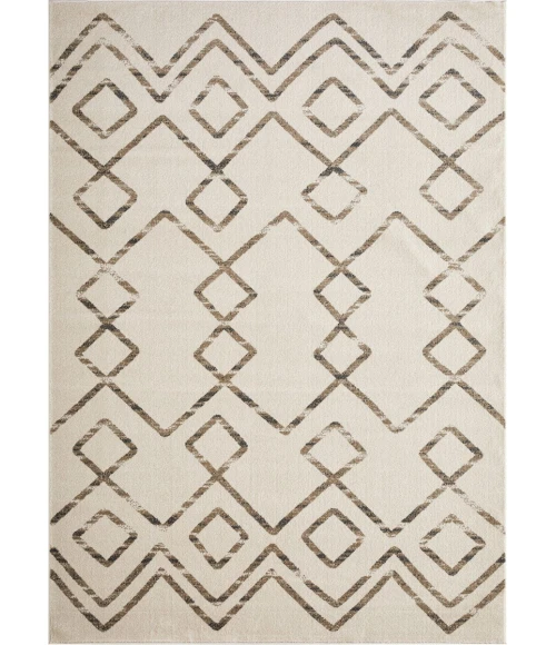 Loomaknoti Taytum Rocey White/Gray ET001 9 ft. 10 in. X 12 ft. 10 in. Rectangle Rug