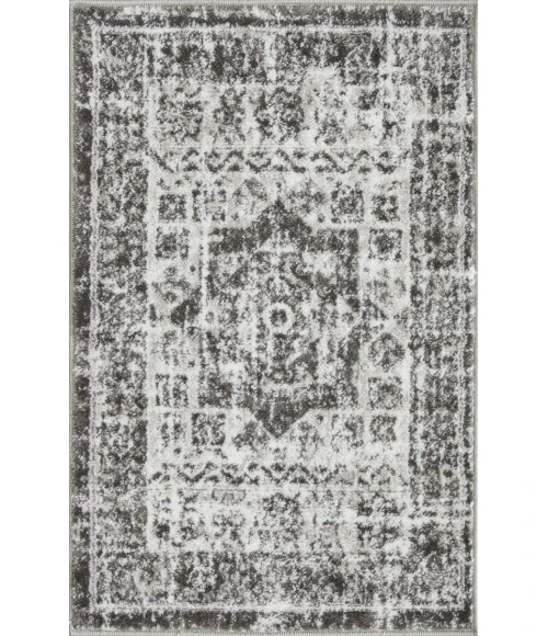 Loomaknoti Rhane Andallie Gray/Cream ER016 2 ft.  X 3 ft.  Rectangle Rug