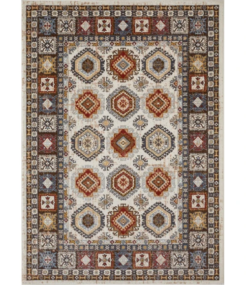 Loomaknoti Alsbrooke Delary Cream/Beige EA005 6 ft. 7 in. X 9 ft. 2 in. Rectangle Rug