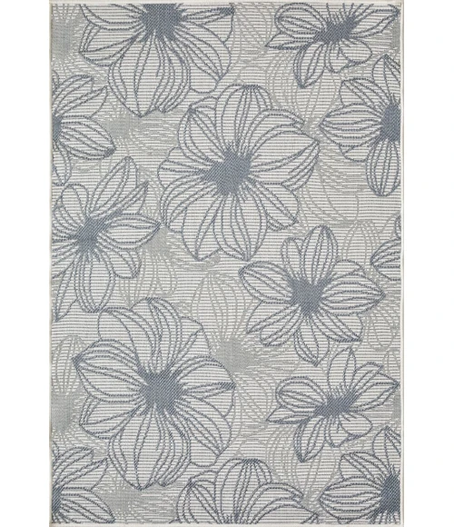 Loomaknoti Breyleigh Cerimia Cream/Blue EB007 4 ft. X 6 ft. Rectangle Rug