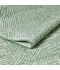 Loomaknoti Breyleigh Carzon Cream/Green EB003 4 ft. X 6 ft. Rectangle Rug