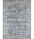 Loomaknoti Kehleigh Oviel Blue/Cream EK013 5 ft. 3 in. X 7 ft. 3 in. Rectangle Rug