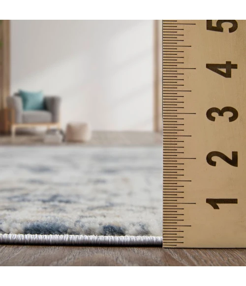 Loomaknoti Kehleigh Avelanz Blue/Cream EK014 2 ft. X 3 ft. Rectangle Rug