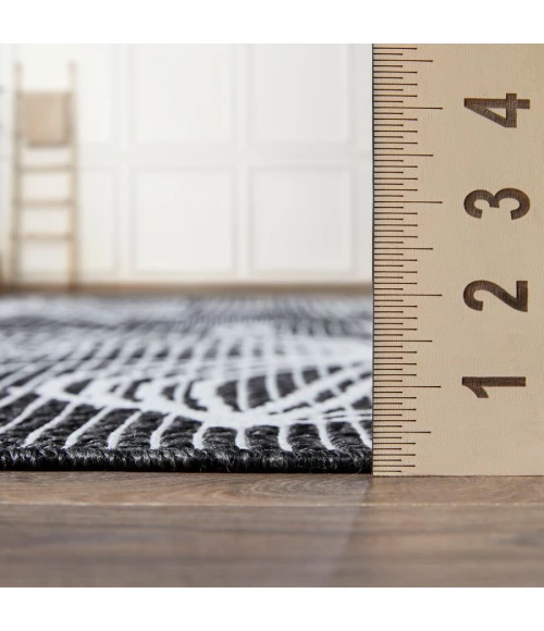 Loomaknoti Breyleigh Cerimia Gray/Cream EB007 6 ft. 7 in. X 9 ft. 2 in. Rectangle Rug