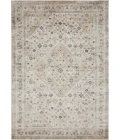 Loomaknoti Kehleigh Abrem Cream/Blue EK003 6 ft. 7 in. X 9 ft. 2 in. Rectangle Rug