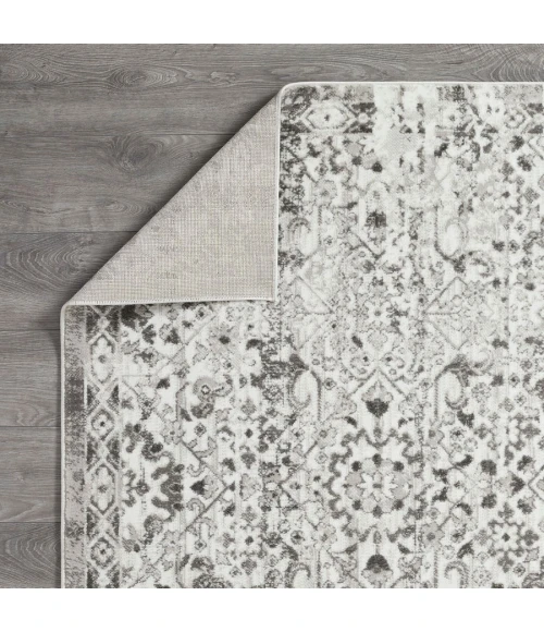 Loomaknoti Rhane Alreka Gray/Cream ER022 7 ft. 10 in. X 9 ft. 10 in. Rectangle Rug