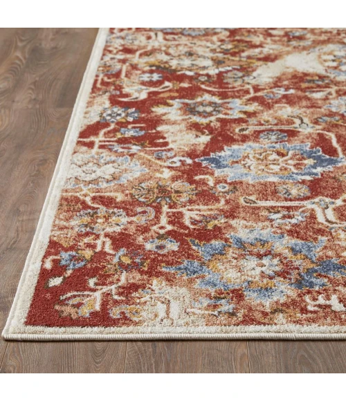 Loomaknoti Alsbrooke Amibell Orange/Red EA002 7 ft. 10 in. X 9 ft. 10 in. Rectangle Rug
