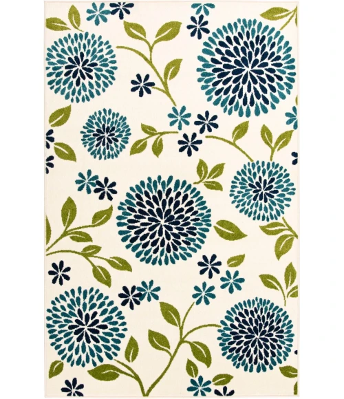 Loomaknoti Tecopa Tenavon Blue/White ETR17BWH60 6 ft. 7” X 9 ft. 2” Rectangle Rug