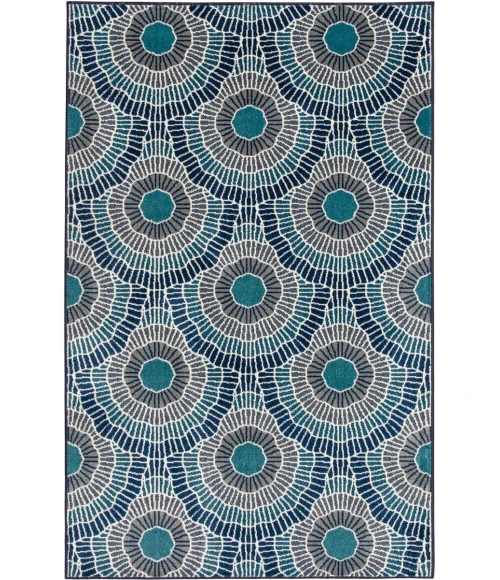 Loomaknoti Tecopa Ferley Blue/Green ETR04GB65 7 ft. 10 in. X 9 ft. 10 in. Rectangle Rug