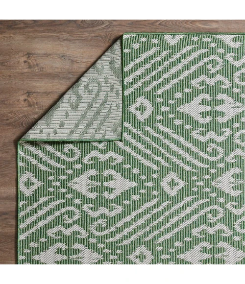 Loomaknoti Breyleigh Calitrah Green/Cream EB005 4 ft. X 6 ft. Rectangle Rug
