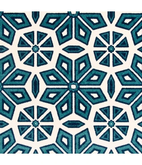 Loomaknoti Tecopa Vensley Blue/White ETR14BWH85 9 ft. 10 in. X 12 ft. 10 in. Rectangle Rug