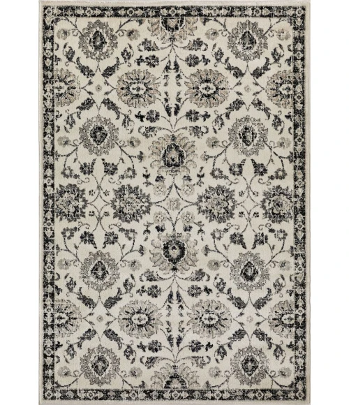 Loomaknoti Celena Ashbil Cream/Blue EC005 5 ft. 3 in. X 7 ft. 3 in. Rectangle Rug
