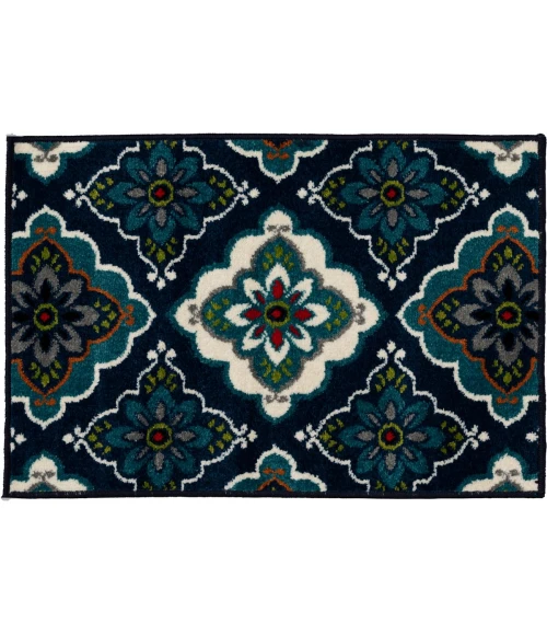 Loomaknoti Tecopa Turberry Blue/White ETR16BWH08 2 ft.  X 3 ft.  Rectangle Rug