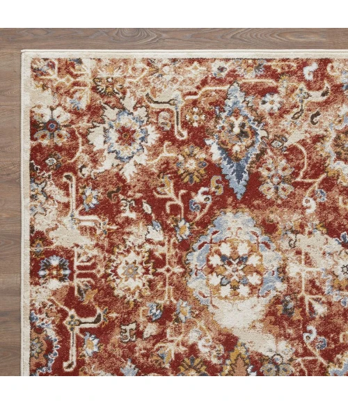 Loomaknoti Alsbrooke Amibell Orange/Red EA002 7 ft. 10 in. X 9 ft. 10 in. Rectangle Rug