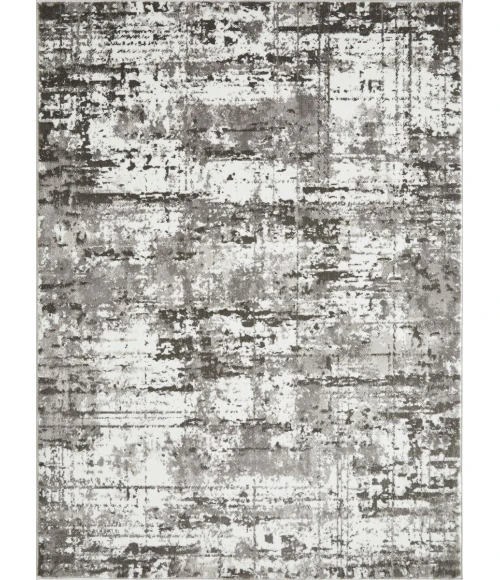 Loomaknoti Rhane Vailin Gray/Cream ER001 5 ft. 3 in. X 7 ft. 3 in. Rectangle Rug