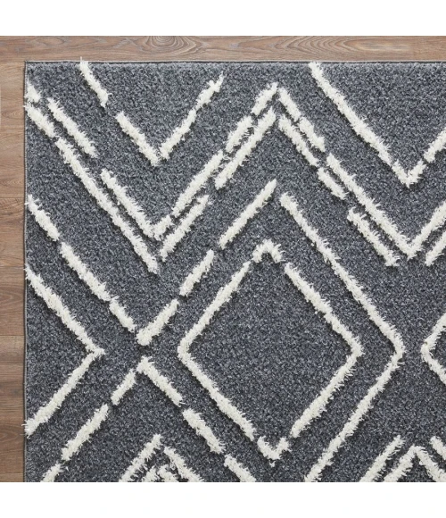 Loomaknoti Vemoa Armeley Blue/Cream EV004 6 ft. 7” X 9 ft. 2” Rectangle Rug