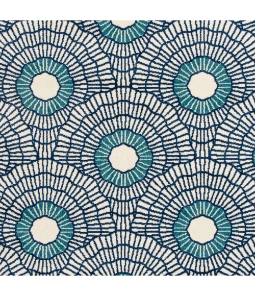 Loomaknoti Tecopa Ferley Blue/White ETR04BWH85 9 ft. 10 in. X 12 ft. 10 in. Rectangle Rug