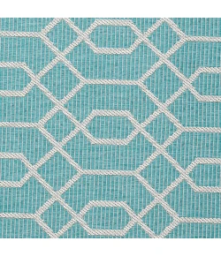 Loomaknoti Breyleigh Chendler Teal/Cream EB001 9 ft. 10 in. X 12 ft. 10 in. Rectangle Rug