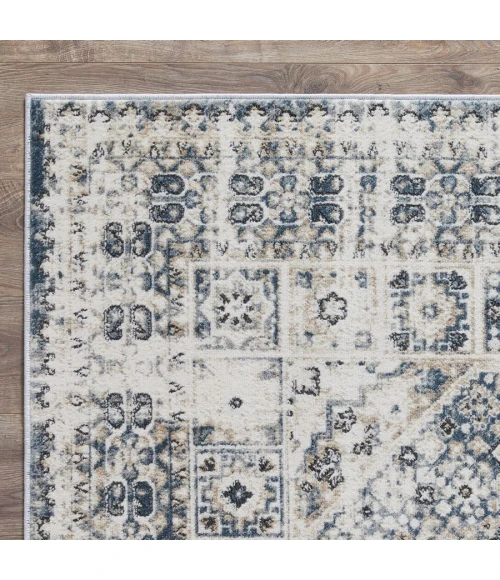 Loomaknoti Kehleigh Avelanz Blue/Cream EK014 2 ft. X 3 ft. Rectangle Rug