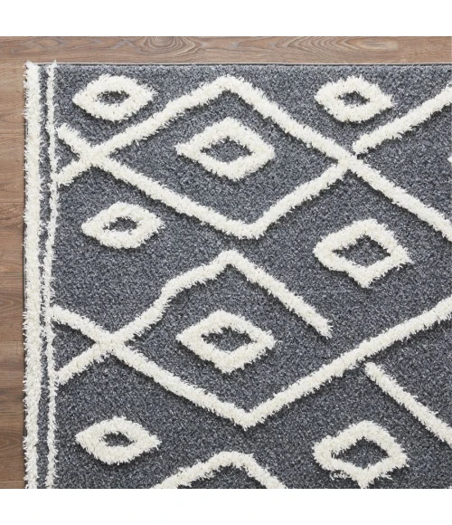 Loomaknoti Vemoa Avonako Blue/Cream EV003 2 ft.  X 6 ft. 7” Rectangle Rug