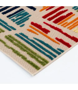 Central Oriental Fontana Parkia Cream Area Rug 3 ft. 1 in. X 5 ft. 3 in. Rectangle